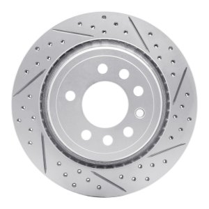 Saab 45903 Brake Rotor (1) - Rear Right - DFC - Drilled & Slotted Geoperformance - `08-`11