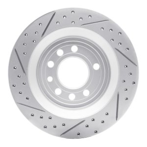 Saab 45903 Brake Rotor (1) - Rear Right - DFC - Drilled & Slotted Geoperformance - `08-`11