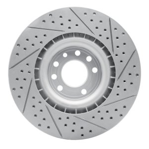 Saab 9-3 Brake Rotor (1) - Front Left - DFC - Geoperformance Drilled & Slotted - `08-`11