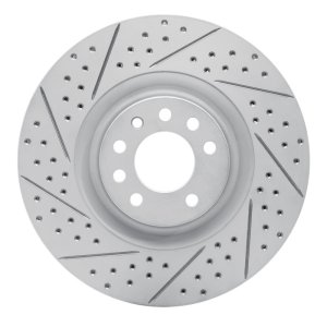 Saab 9-3 Brake Rotor (1) - Front Left - DFC - Geoperformance Drilled & Slotted - `08-`11