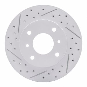 Infiniti G20 Brake Rotor (1) - Front Left - DFC - Drilled & Slotted Geoperformance - `89-`13