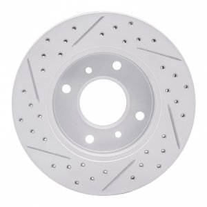 Infiniti G20 Brake Rotor (1) - Front Right - DFC - Drilled & Slotted Geoperformance - `89-`13