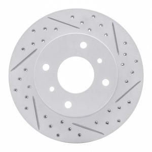 Infiniti G20 Brake Rotor (1) - Front Right - DFC - Drilled & Slotted Geoperformance - `89-`13