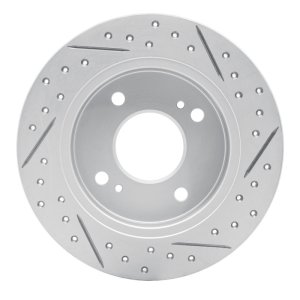 Infiniti G20 Brake Rotor (1) - Rear Left - DFC - Drilled & Slotted Geoperformance - `90-`06