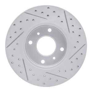 Infiniti G20 Brake Rotor (1) - Front Left - DFC - Drilled & Slotted Geoperformance - `93-`06