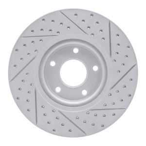 Nissan Sentra Brake Rotor (1) - Front Left - DFC - Drilled & Slotted Geoperformance - `07-`17