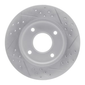 Nissan Versa Brake Rotor (1) - Front Left - DFC - Drilled & Slotted Geoperformance - `07-`17