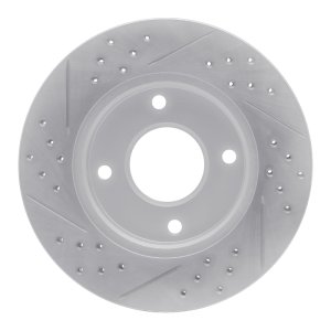 Nissan Versa Brake Rotor (1) - Front Right - DFC - Geoperformance Drilled & Slotted - `07-`17