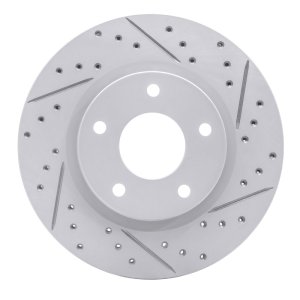 Nissan Sentra Brake Rotor (1) - Front Right - DFC - Drilled & Slotted Geoperformance - `13-`19