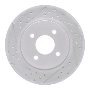 Nissan March Brake Rotor (1) - Front Left - DFC - Drilled & Slotted Geoperformance - `11-`25