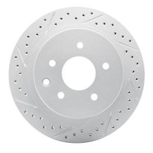 Infiniti G35 Brake Rotor (1) - Rear Left - DFC - Drilled & Slotted Geoperformance - `02-`25