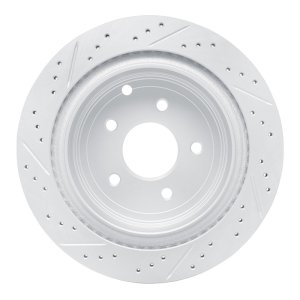 Infiniti M37 Brake Rotor (1) - Rear Right - DFC - Drilled & Slotted Geoperformance - `03-`24