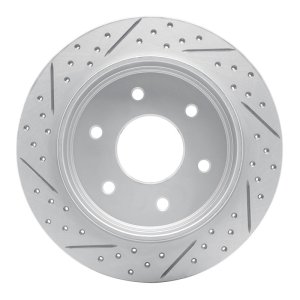 Infiniti Qx56 Brake Rotor (1) - Rear Right - DFC - Drilled & Slotted Geoperformance - `04-`15