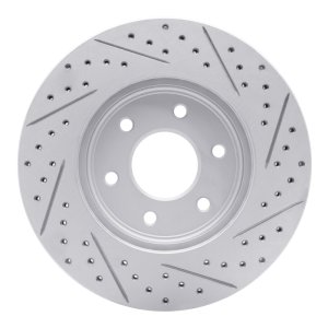 Nissan Frontier Brake Rotor (1) - Front Left - DFC - Drilled & Slotted Geoperformance - `05-`25