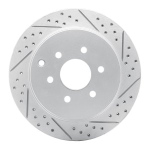 Nissan Pathfinder Brake Rotor (1) - Rear Right - DFC - Drilled & Slotted Geoperformance - `05-`12