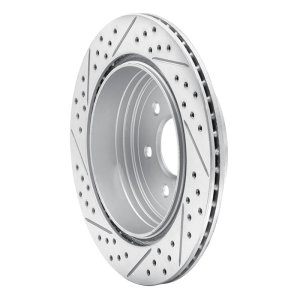 Nissan Pathfinder Brake Rotor (1) - Rear Right - DFC - Drilled & Slotted Geoperformance - `05-`12