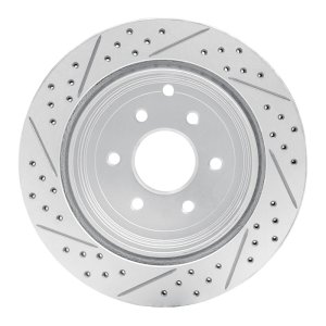 Nissan Pathfinder Brake Rotor (1) - Rear Right - DFC - Drilled & Slotted Geoperformance - `05-`12