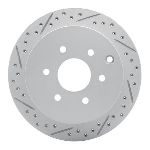 Nissan XTerra Brake Rotor (1) - Rear Left - DFC - Drilled & Slotted Geoperformance - `05-`25