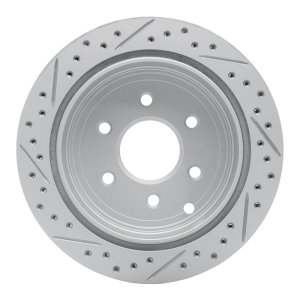 Nissan Frontier Brake Rotor (1) - Rear Right - DFC - Drilled & Slotted Geoperformance - `05-`25