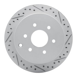 Nissan Frontier Brake Rotor (1) - Rear Right - DFC - Drilled & Slotted Geoperformance - `05-`25