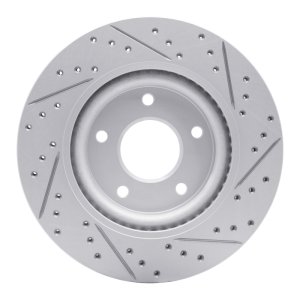 Nissan Sentra Brake Rotor (1) - Front Left - DFC - Drilled & Slotted Geoperformance - `11-`19