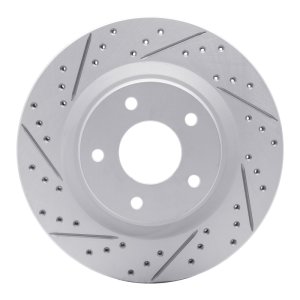 Nissan Sentra Brake Rotor (1) - Front Left - DFC - Drilled & Slotted Geoperformance - `11-`19
