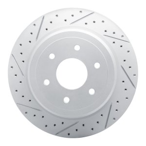 Nissan Titan XD Brake Rotor (1) - Rear Left - DFC - Drilled & Slotted Geoperformance - `16-`24 Nissan Titan XD Brake Rotor (1) - Rear Left - DFC - Drilled & Slotted Geoperformance - `16-`24