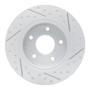 Nissan Sentra Brake Rotor (1) - Rear Left - DFC - Drilled & Slotted Geoperformance Rotor - `19-`26