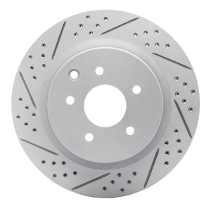 Infiniti G35 Brake Rotor (1) - Rear Left - DFC - Drilled & Slotted Geoperformance - `03-`08
