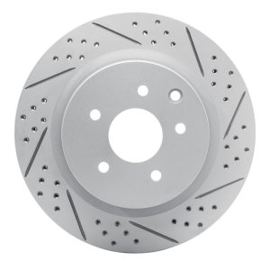 Infiniti G35 Brake Rotor (1) - Rear Right - DFC - Drilled & Slotted Geoperformance - `03-`08