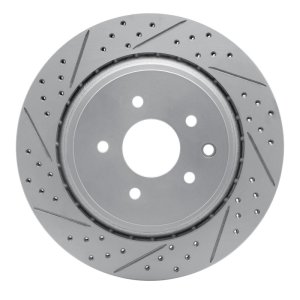 Infiniti G37 Brake Rotor (1) - Rear Left - DFC - Drilled & Slotted Geoperformance - `07-`15