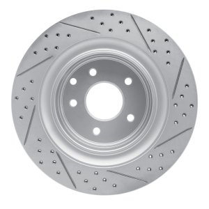 Infiniti G37 Brake Rotor (1) - Rear Left - DFC - Drilled & Slotted Geoperformance - `07-`15