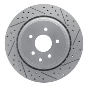 Infiniti Q60 Brake Rotor (1) - Rear Right - DFC - Geoperformance Drilled & Slotted - `07-`15
