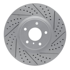 Infiniti G35 Brake Rotor (1) - Front Right - DFC - Drilled & Slotted Geoperformance - `07-`15