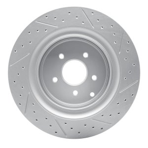 Infiniti M56 Brake Rotor (1) - Rear Left - DFC - Drilled & Slotted Geoperformance - `09-`24
