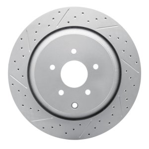 Infiniti M56 Brake Rotor (1) - Rear Left - DFC - Drilled & Slotted Geoperformance - `09-`24