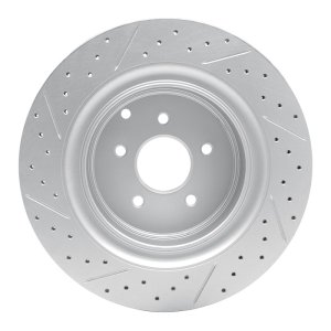 Infiniti Q70 Brake Rotor (1) - Rear Right - DFC - Drilled & Slotted Geoperformance - `09-`24 Infiniti Q70 Brake Rotor (1) - Rear Right - DFC - Drilled & Slotted Geoperformance - `09-`24
