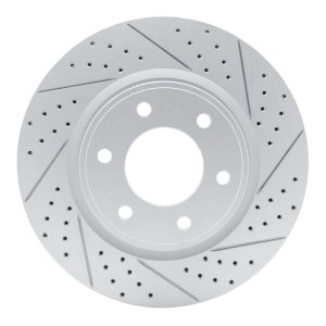 Infiniti Qx56 Brake Rotor (1) - Front Right - DFC - Geoperformance Drilled & Slotted - `07-`24