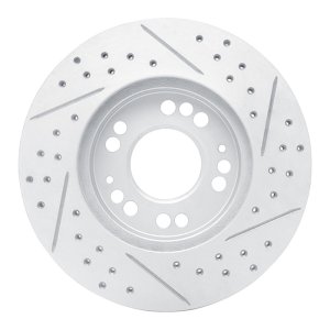 Dodge Stealth Brake Rotor (1) - Front Left - DFC - Drilled & Slotted Geoperformance - `91-`04 Dodge Stealth Brake Rotor (1) - Front Left - DFC - Drilled & Slotted Geoperformance - `91-`04