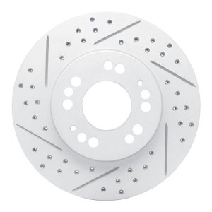 Dodge Stealth Brake Rotor (1) - Front Left - DFC - Drilled & Slotted Geoperformance - `91-`04