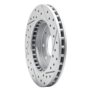 Dodge Colt Brake Rotor (1) - Front Left - DFC - Drilled & Slotted Geoperformance - `88-`07