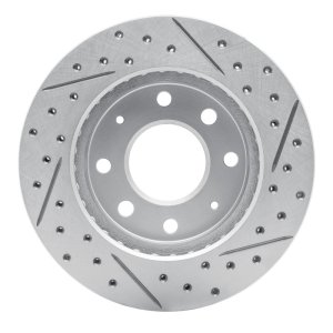 Dodge Colt Brake Rotor (1) - Front Left - DFC - Drilled & Slotted Geoperformance - `88-`07