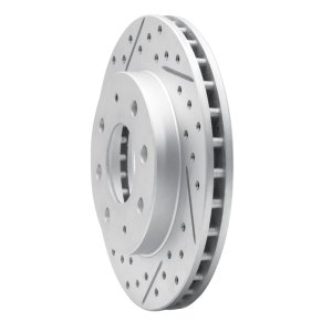 Dodge Colt Brake Rotor (1) - Front Left - DFC - Drilled & Slotted Geoperformance - `88-`07