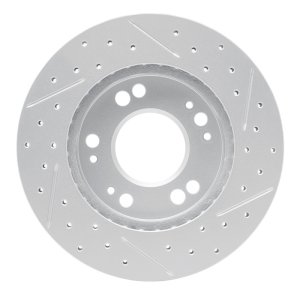 Chrysler Sebring Brake Rotor (1) - Front Left - DFC - Drilled & Slotted Geoperformance - `90-`05