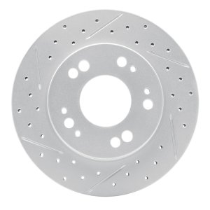 Chrysler Sebring Brake Rotor (1) - Front Left - DFC - Drilled & Slotted Geoperformance - `90-`05