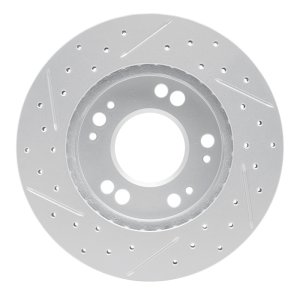 Chrysler Sebring Brake Rotor (1) - Front Right - DFC - Drilled & Slotted Geoperformance - `90-`05