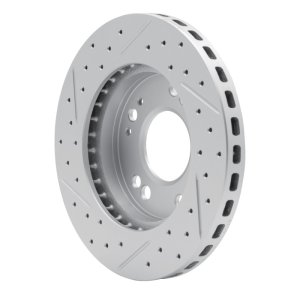 Chrysler Sebring Brake Rotor (1) - Front Right - DFC - Drilled & Slotted Geoperformance - `90-`05