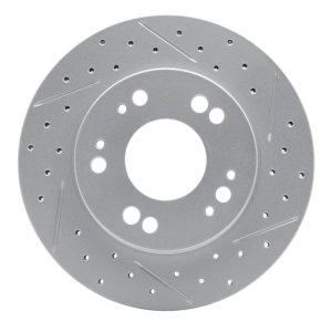 Chrysler Sebring Brake Rotor (1) - Front Right - DFC - Drilled & Slotted Geoperformance - `90-`05
