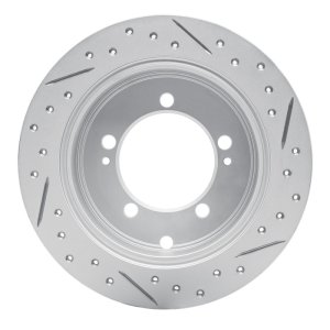 Chrysler Sebring Brake Rotor (1) - Rear Left - DFC - Drilled & Slotted Geoperformance - `94-`07