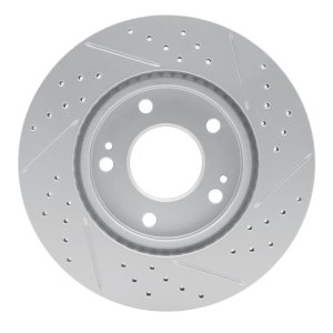 Chrysler Sebring Brake Rotor (1) - Front Left - DFC - Drilled & Slotted Geoperformance - `00-`24